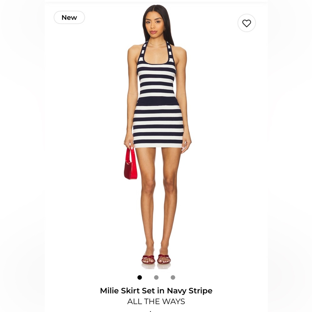 Navy and White Stripe Set